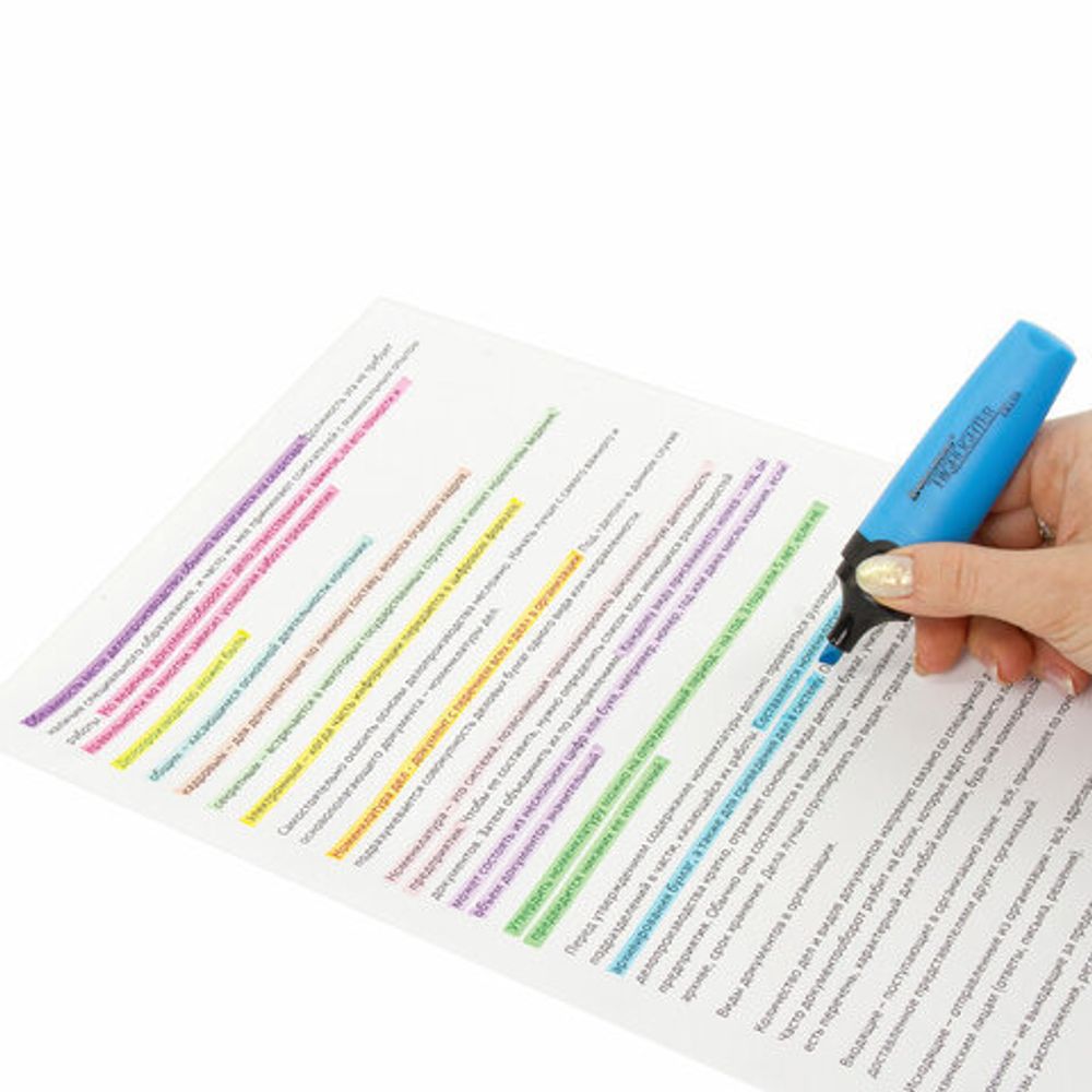 Набор текстовыделителей BRAUBERG 12 шт., АССОРТИ, "DELTA", линия 1-5 мм, 151737