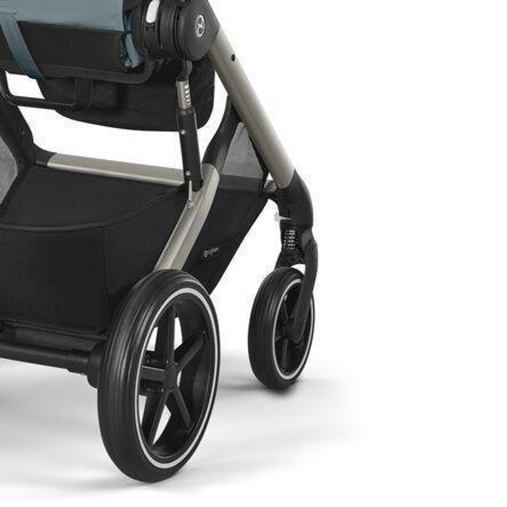 Коляска Cybex Balios S Lux TPE complete Cloud T Cozy Beige Plus 3 в 1 Stormy Blue с дождевиками