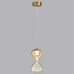 5093/4LA PENDANT ODL25 415 античн.бронза/янтарный градиент/прозрачн./металл/стекло Подвес LED 4W 4000K 388Лм GLESSI