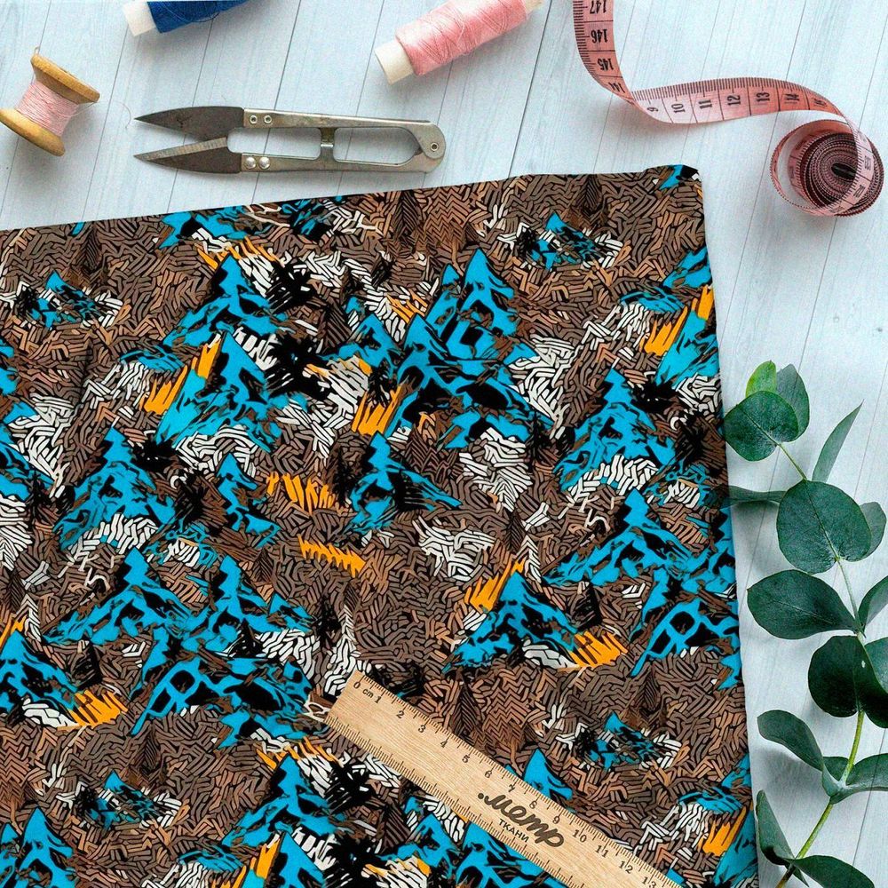 Ткань премиум мембрана завораживающие краски