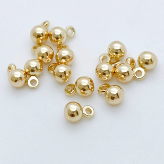 Подвеска Шар, цвет золото, размер 6*4 мм, цена за 1 шт