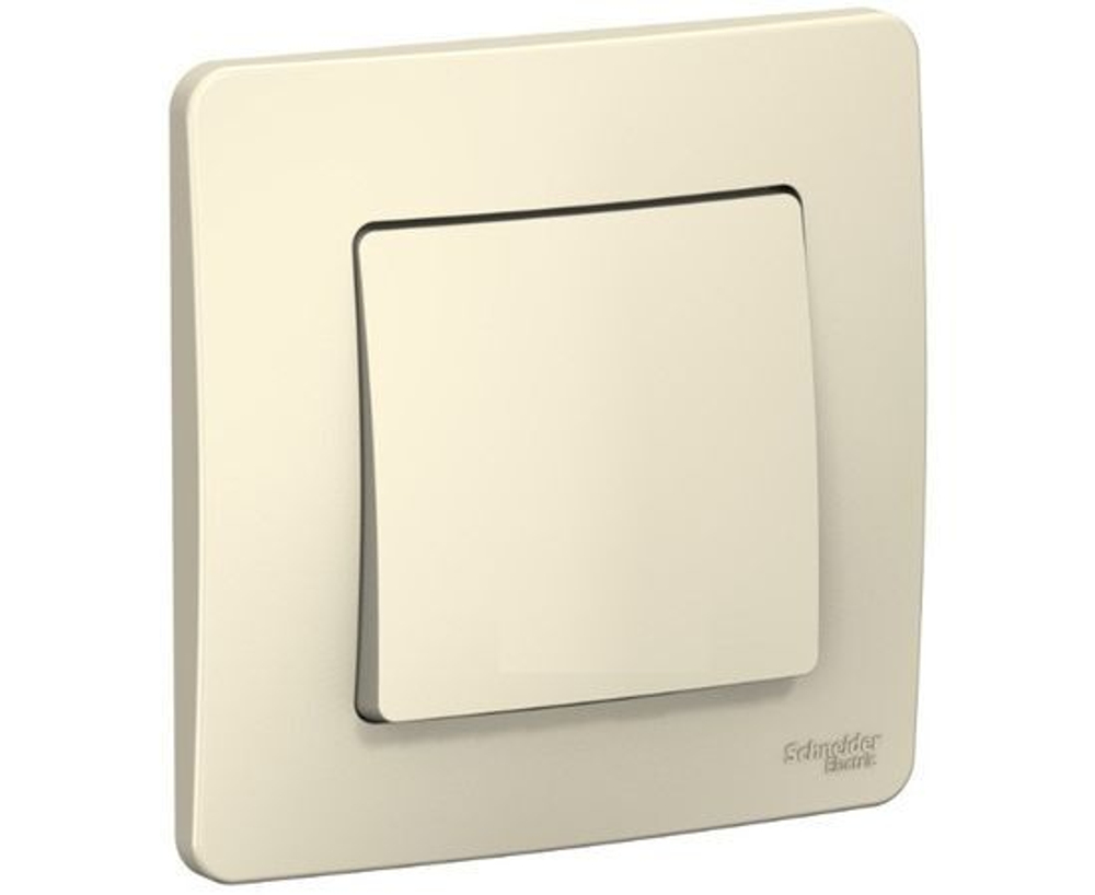 Выключатель одноклавишный Blanca Schneider Electric молочный в сборе BLNVS010102