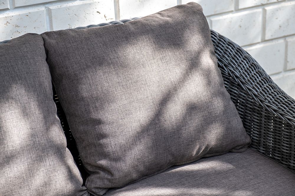 "Кон Панна" диван из искусственного ротанга двухместный, цвет графит