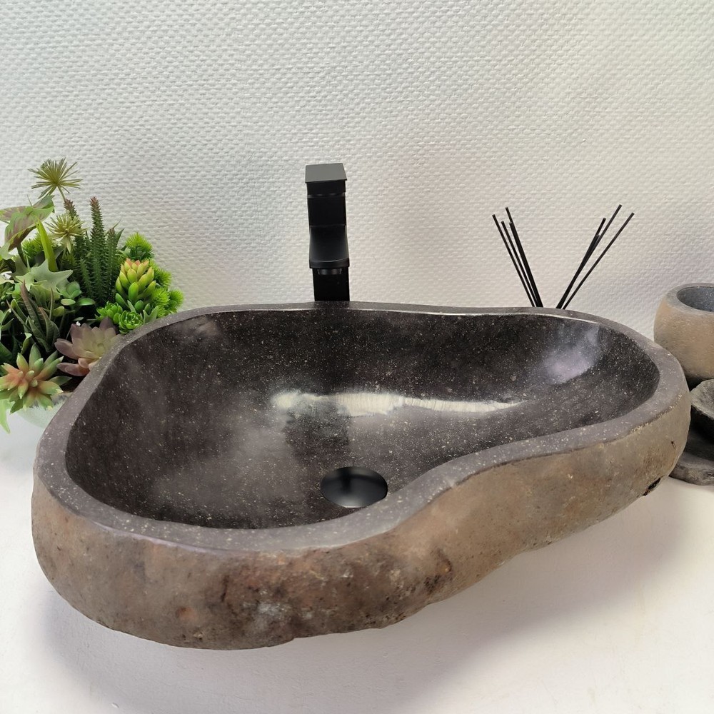 Раковина из речного камня RS-62785 (56*43*15) 57