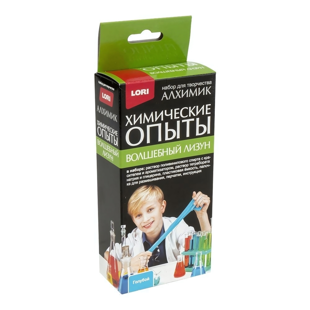 Химические опыты Волшебный лизун "Голубой" (Lori)
