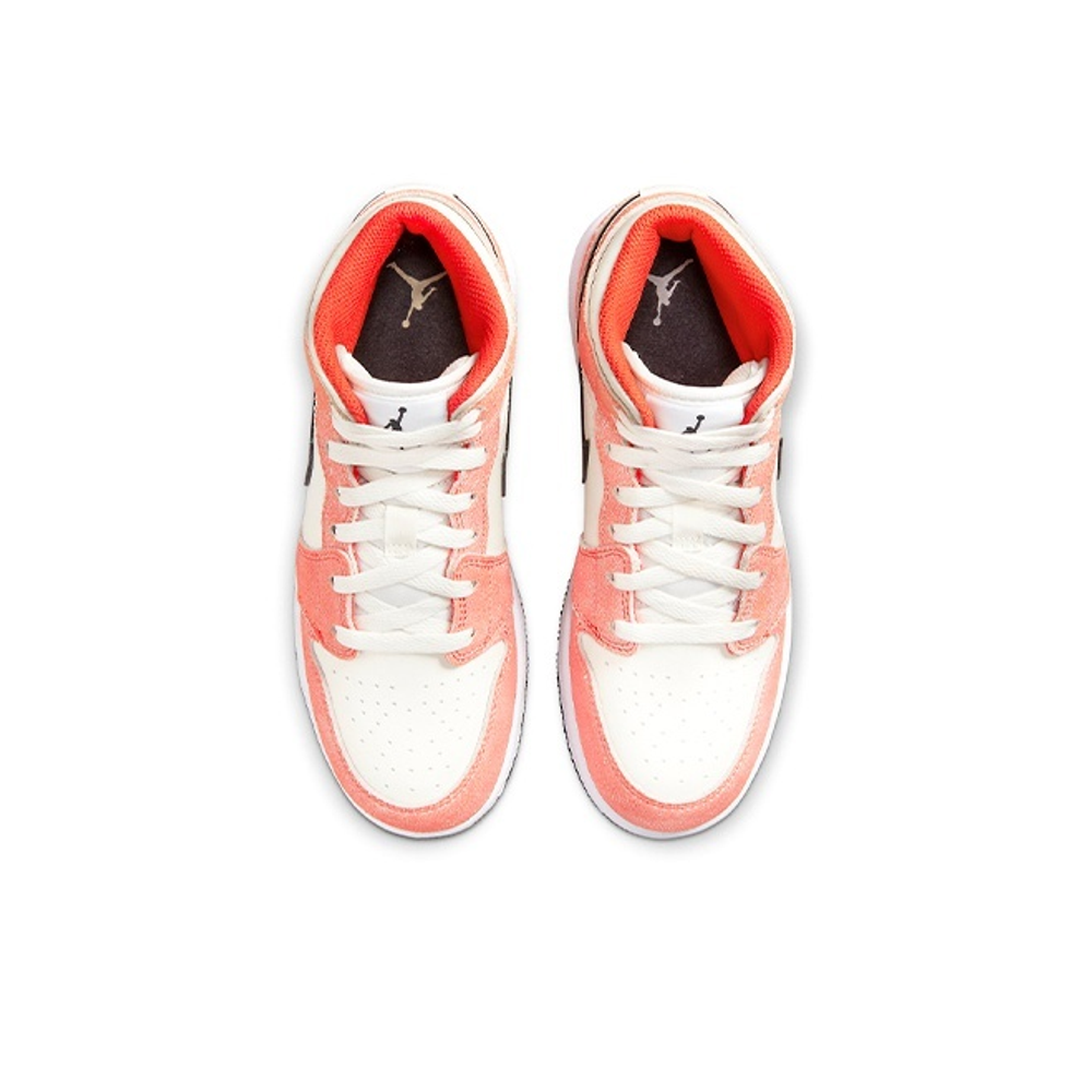 Кроссовки Air Jordan 1 Mid Orange Suede