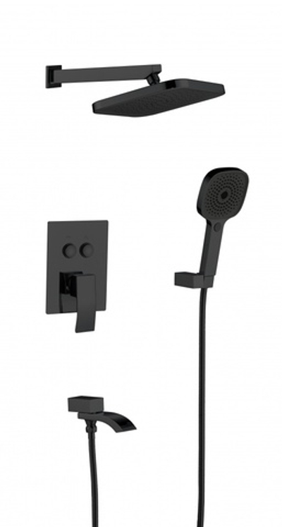 433563-C Встроенный смес для душа с 3-функ. (ЧЕРНЫЙ) ViEiR  (4/1шт)