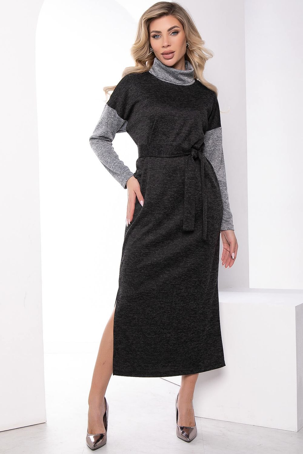 Платье "Мишель" (грей/блэк) П7985 LT Collection