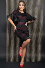 Платье Звездное волшебство (черно-красное) П11698 LT Collection