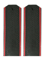 Погоны черные с красным кантом (на пластике)