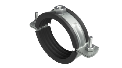 Хомут для высоких нагрузок с изоляцией с гайкой М12 для труб d 2"