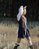 Двусторонняя юбка в складку Not school