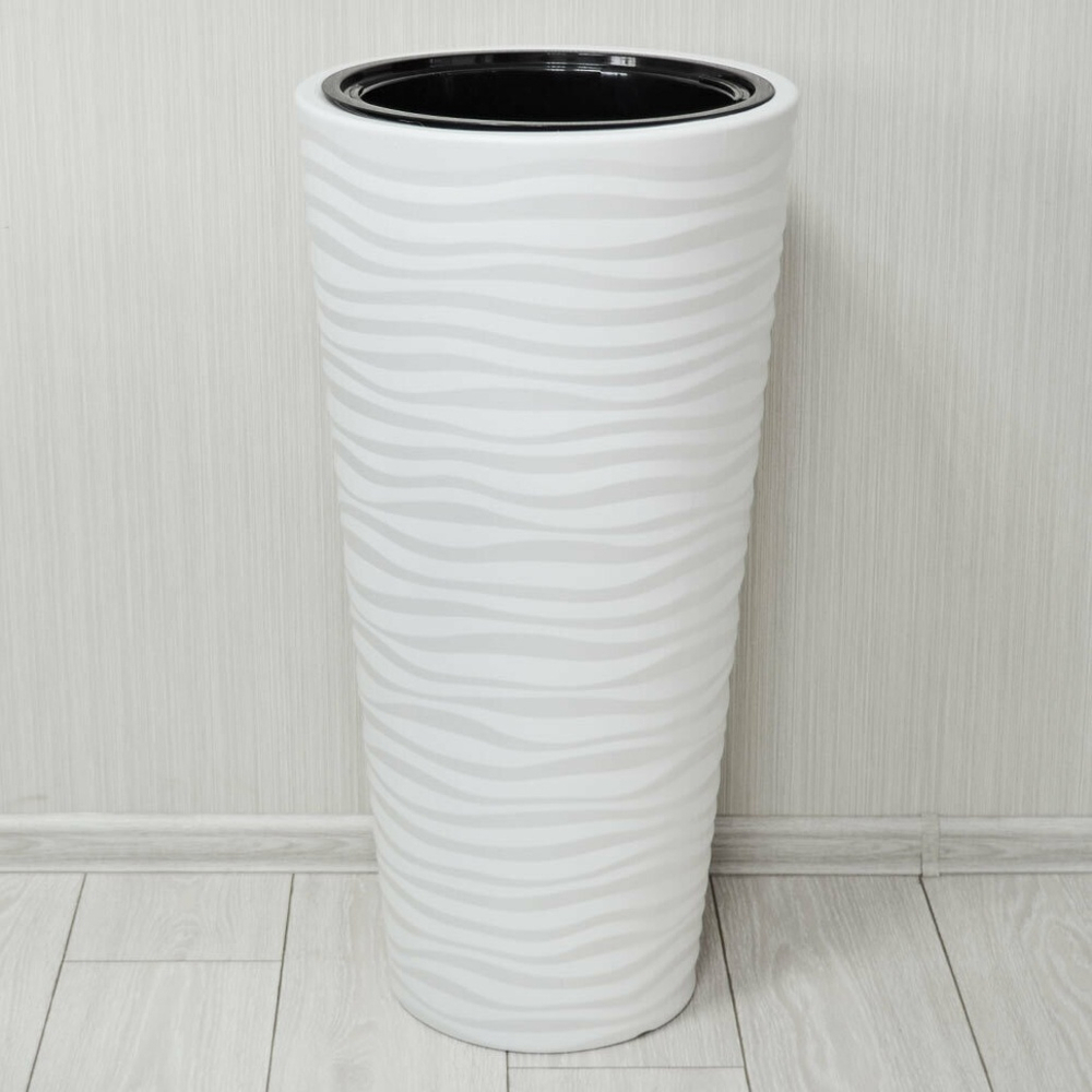 Кашпо Оазис 63л со вставкой 13л, белый