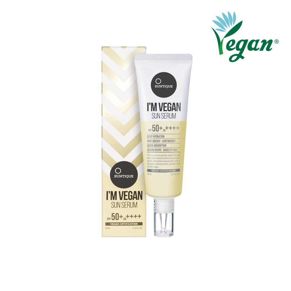 Веганская солнцезащитная сыворотка для лица SUNTIQUE I’M VEGAN (SPF 50+PA++++) 50 мг