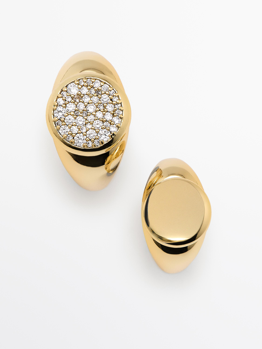 Massimo Dutti Набор колец на мизинец, золотистый