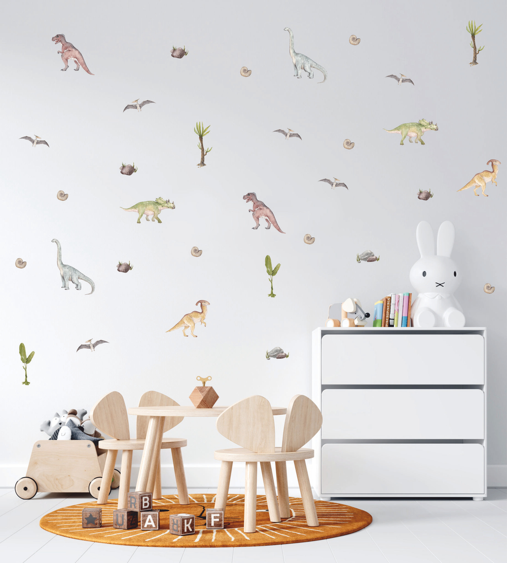 Стикеры ДИНОЗАВРЫ паттерн