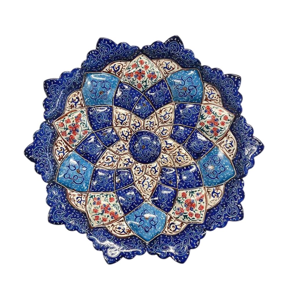 Тарелка минакари ручной работы из Исфахана (18 см) 2201202694 Иран