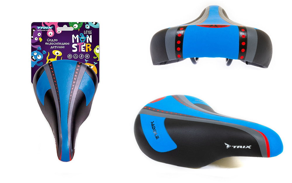 Седло TRIX Little Monster детское 230х145 мм, черное