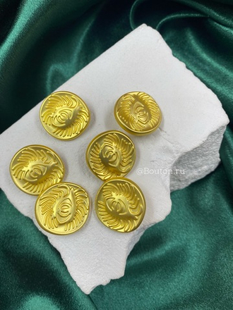 Пуговицы матовое золото "Глаза" Скиапар.