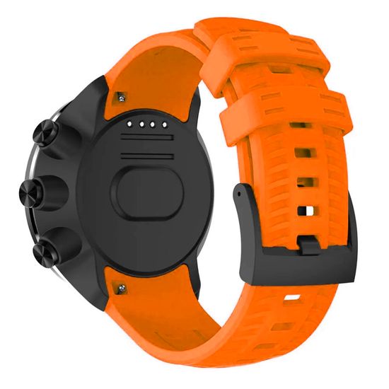 Ремешок силиконовый для Suunto 9 / 9 Baro быстросъемный 24 мм (Оранжевый)
