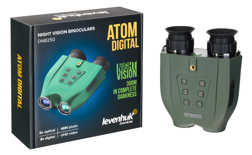 Бинокль ночного видения Levenhuk Atom Digital DNB250 - с упаковкой