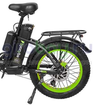 Электровелосипед Syccyba F11 Pro Dual 48V/23Ah (полный привод) - Салатовый обод фото №11