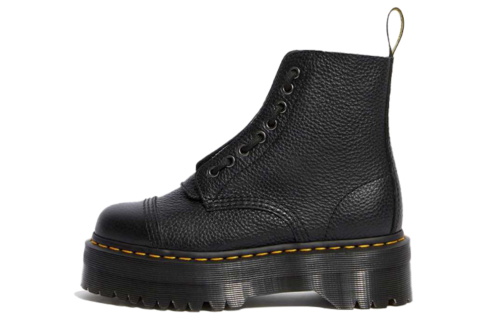 Dr.Martens Dr. Martin SINCLAIR series Leather Grain Zipper Short Martin Boots Women's Black