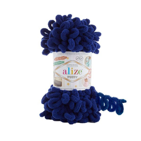 Пряжа Alize (Ализе) Puffy / уп.5 мот. по 100 г, 9м, 360 василек A