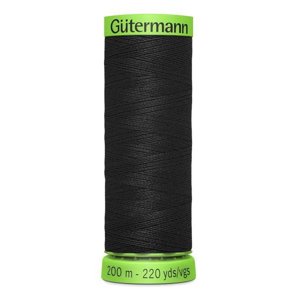 Нитки для тонких тканей Gutermann Extra Fine 150 (200 метров), 5 кат. | _000 черный