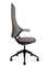 Кресло офисное Норден / Хан / Han / серая кожа / черная алюминиевая база