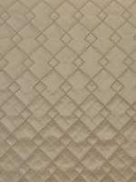 Искусственная кожа на дублерине бежевая с геометрией