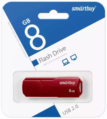 8GB USB Smartbuy Clue Red