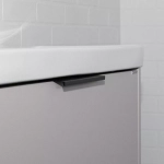 Подвесная тумба-умывальник Comforty Селенга-80 серый шелк с раковиной CF19696BX-80