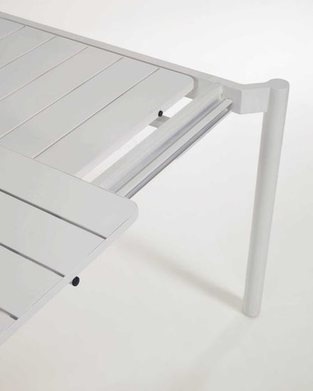 Раздвижной уличный стол Zaltana из алюминия светло-серого цвета, 140 (200) x 90 Испания