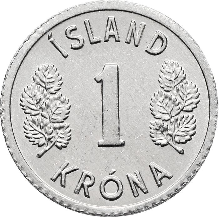 1 крона 1978 Исландия
