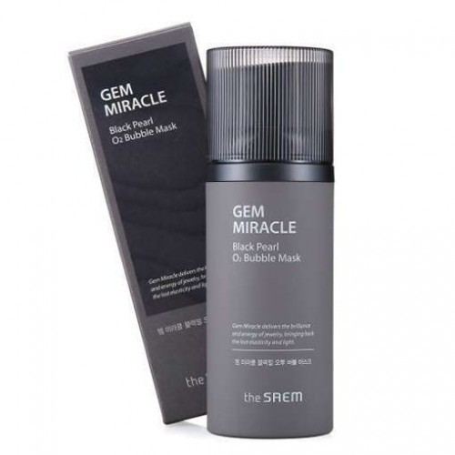 The Saem Gem Miracle Black Pearl O2 Bubble Mask маска кислородная с экстрактом жемчуга