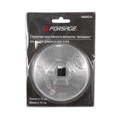 Cъемник масляного фильтра ''крышка''92мм х 15гр Forsage F-10689215
