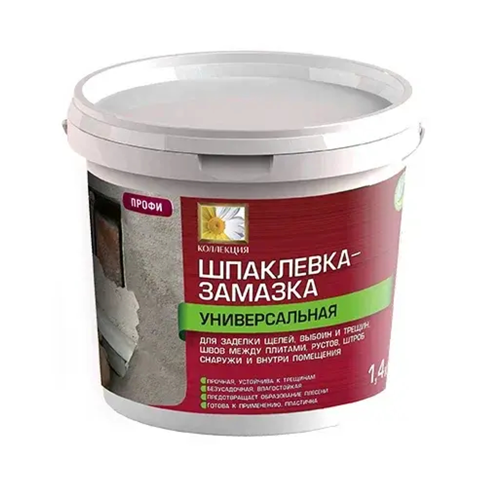 КОЛЛЕКЦИЯ Шпаклевка-замазка универсальная для выбоин и трещин 1,4кг (ИжСинтез)