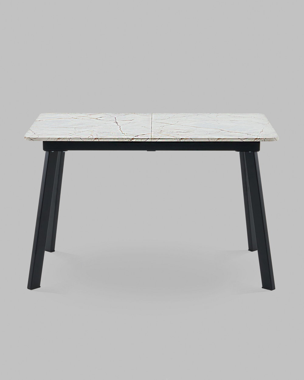 Стол Batu new 120-160/80/76 столешница ЛМДФ азул оникс подстолье металл черный