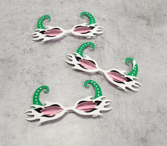 Очки Черт жёлтые с зелёным