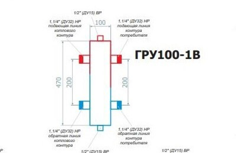 ГРУ100-1В сталь с 2-мя кронштейнами САРМАТ