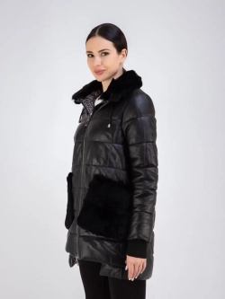 Пальто кожаное из натуральной кожи