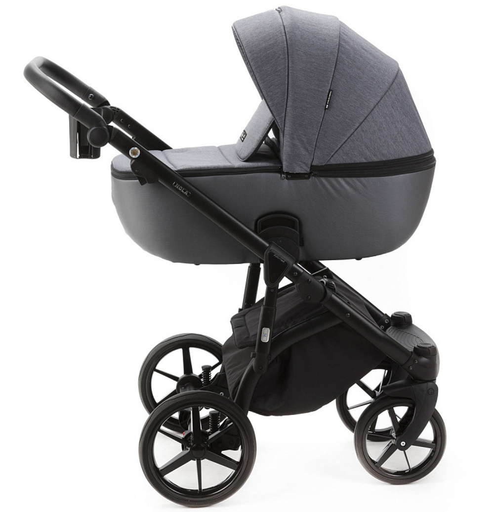 Детская коляска Adamex Nola 2 в 1 N-PS86 (Т.СЕР + Т.СЕР. ПЕРЛ. КОЖА)