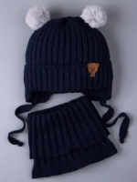 Шапка для мальчика зимняя вязаная и снуд