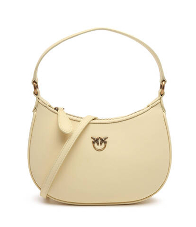 Кожаная сумка хобо half moon mini vitello seta Pinko - желтый(101523 A0F1)