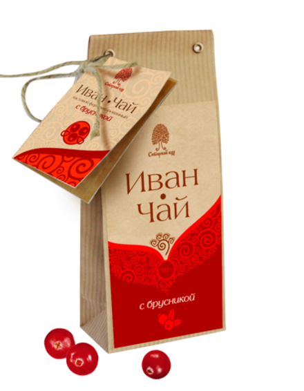Иван - чай с брусникой / крафт / 50 г / Сибирский кедр