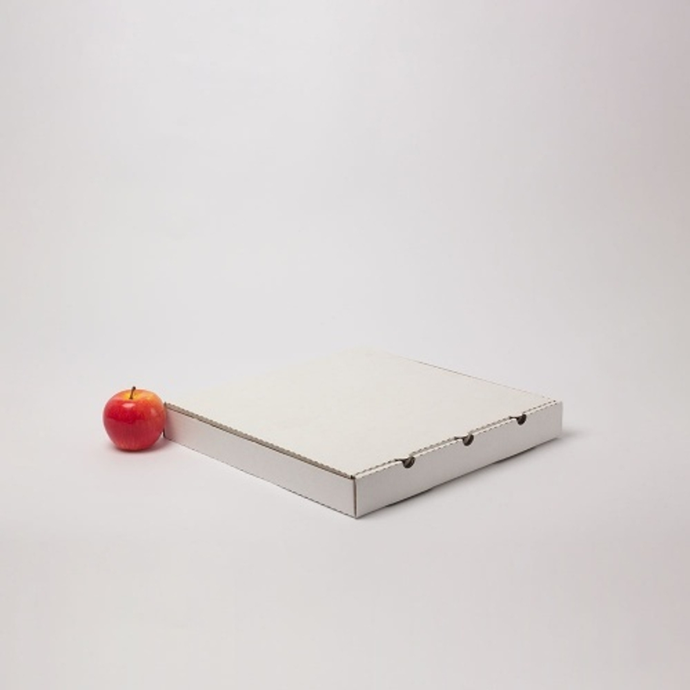 Коробка самосборная для пиццы и пирогов 36х4х36, Т23В бел/бур, без печати, бурый