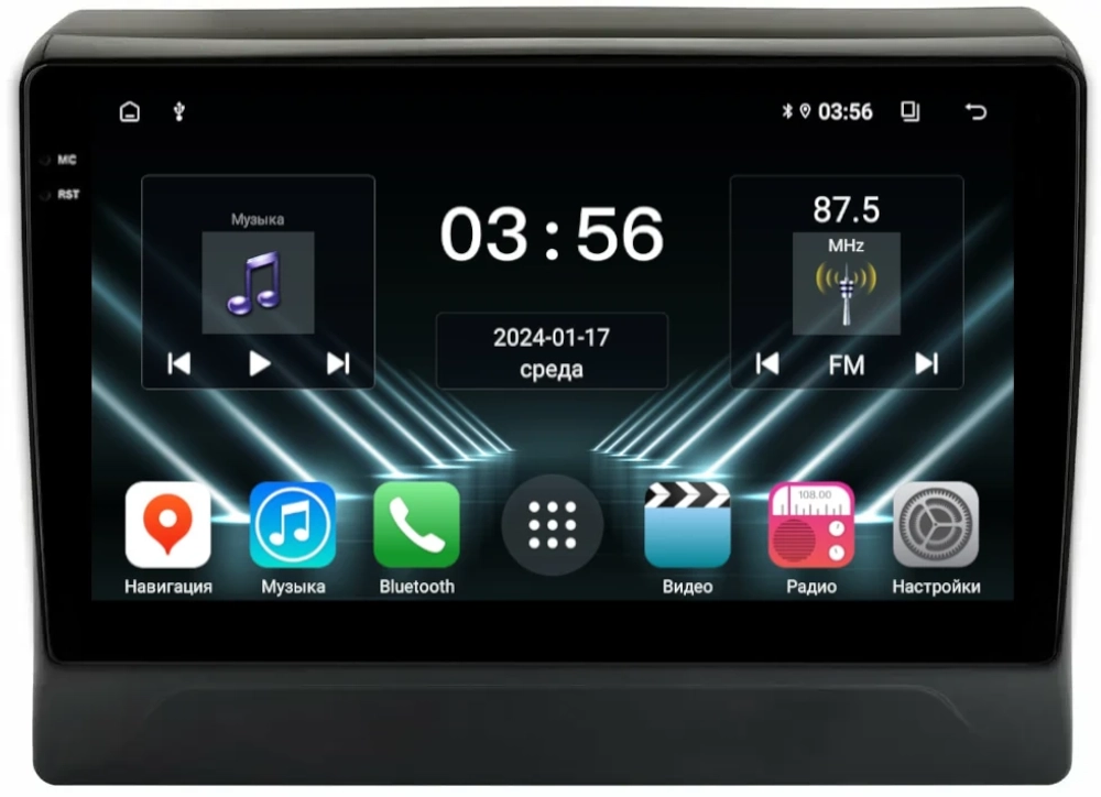 Магнитола для Mitsubishi Delica D5 2019+ - FarCar DX10-9633 монитор 10.36" IPS на Android 13, 4+64Гб, CarPlay