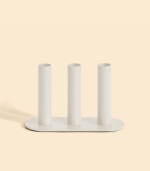 Подсвечник – Огонь тройной, Кремовый, 12,5 см | Delo