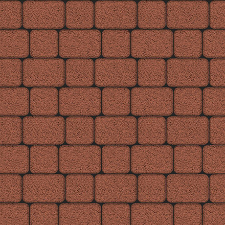 Тротуарная плитка КЛАССИКО - Гранит Красный, комплект из 2 видов плит